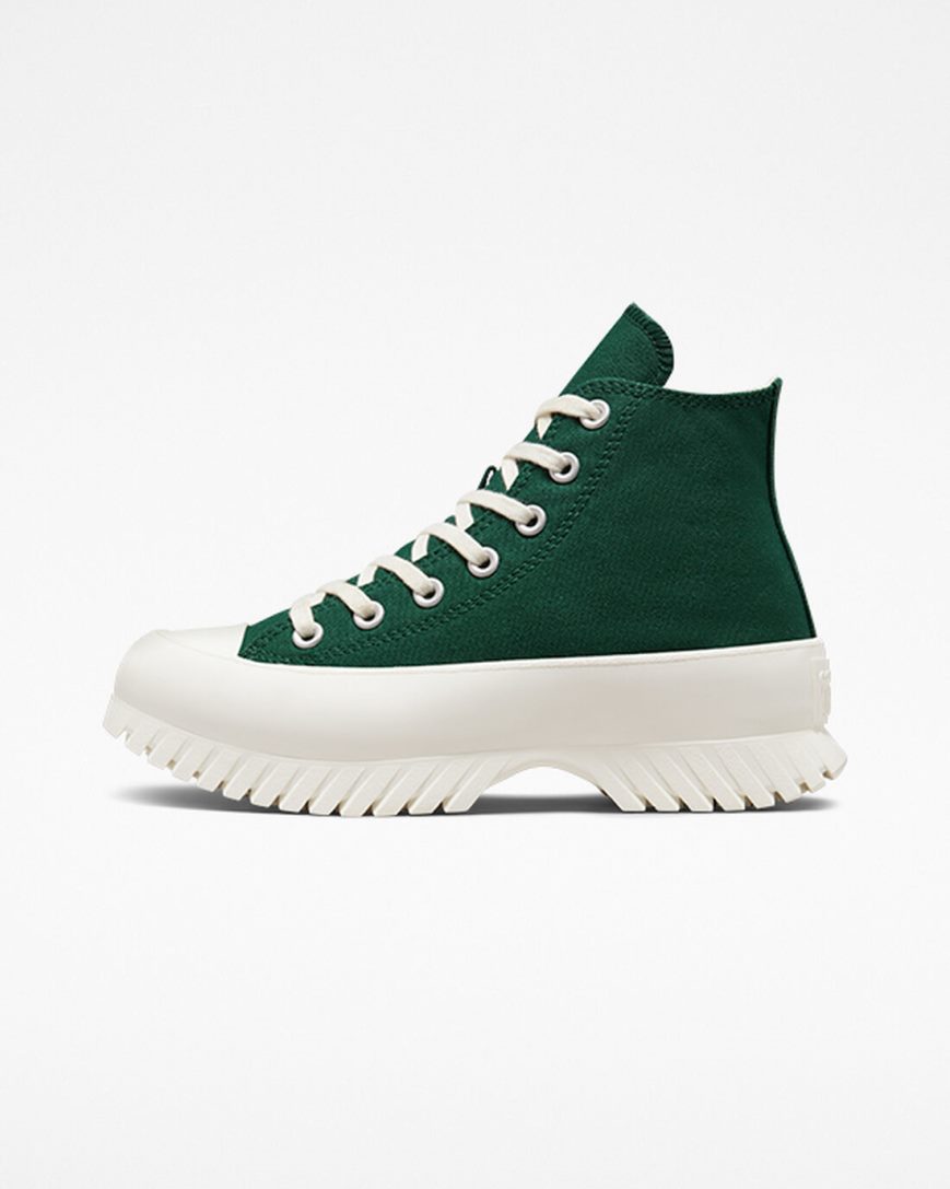 Tenis Converse Chuck Taylor All Star Lugged 2.0 Cano Alto Feminino Verdes Pretas | PT V017T40